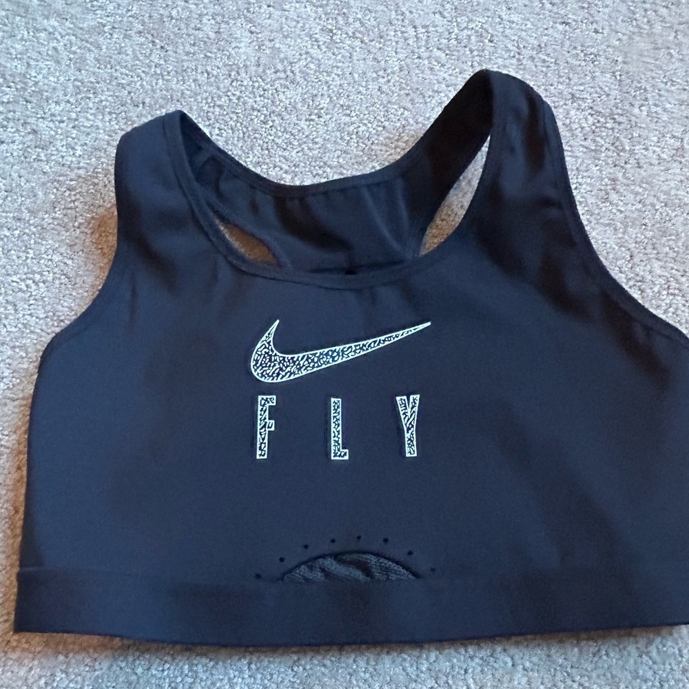 Nike Black Sports Bra Size Small (c-e) Adjustable Together We Fly